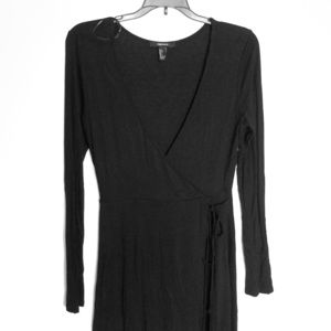 Black wrap dress